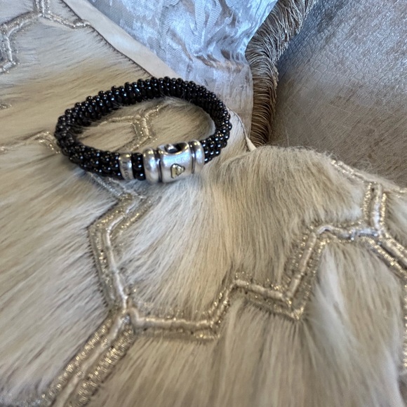 LAGOS Jewelry - Lagos Black Cavier and Sterling Silver Bracelet.  Size 6.  Very Nice!